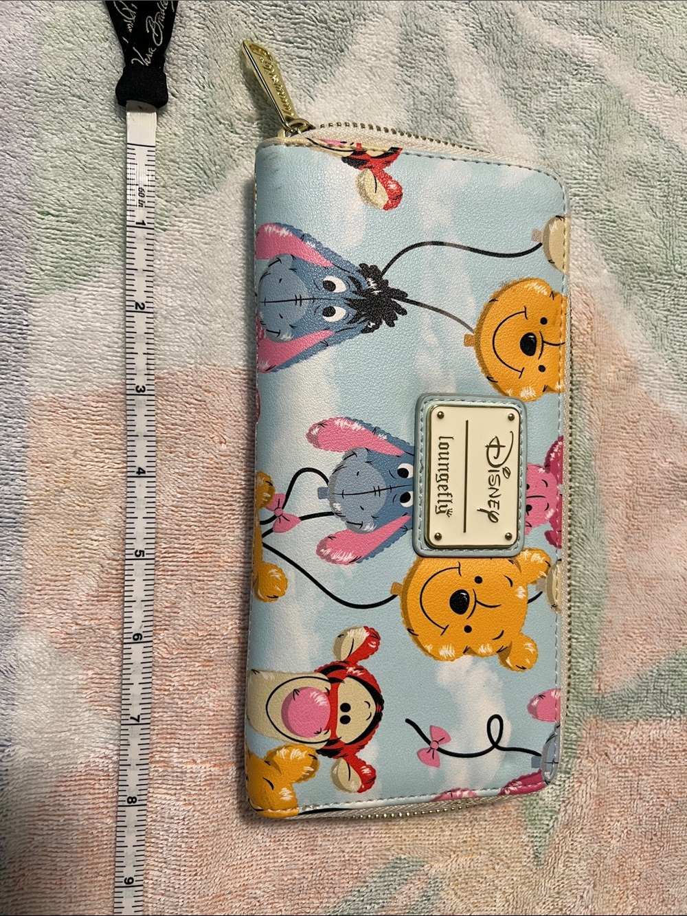 Loungefly Disney Winnie the Pooh & Friends Light Blue Zip Wallet